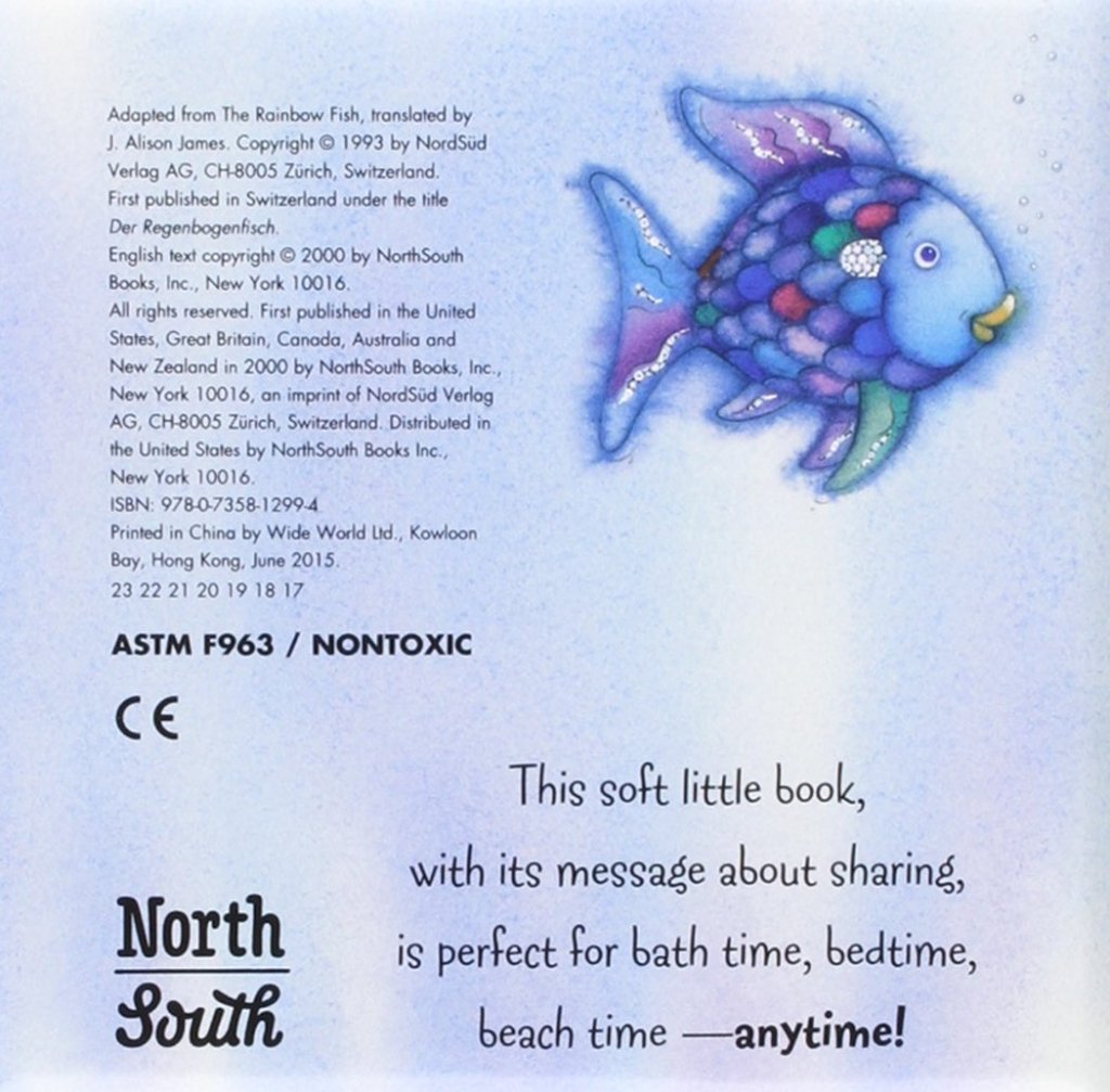 Marcus Pfister: The Rainbow Fish Bath Book - Waterproof Baby Book for Bathtime Fun & Early Learning