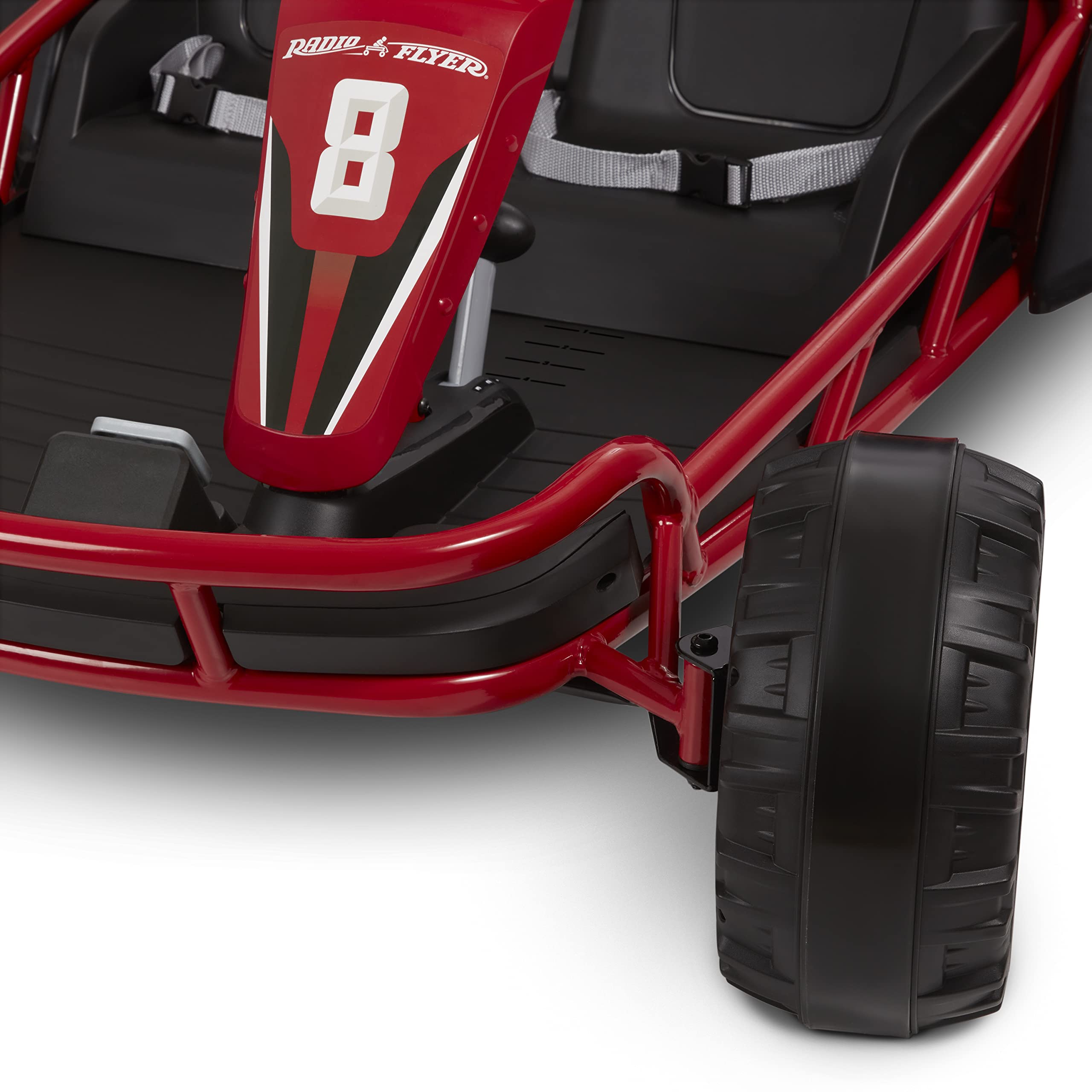 Radio Flyer Ultimate 24V Electric Go-Kart for Kids Ages 3-8 | 2-Seater Ride-On Toy Car | Red Battery-Powered Vehicle | Perfect for Backyard Fun, Birthday Gifts & Outdoor Play