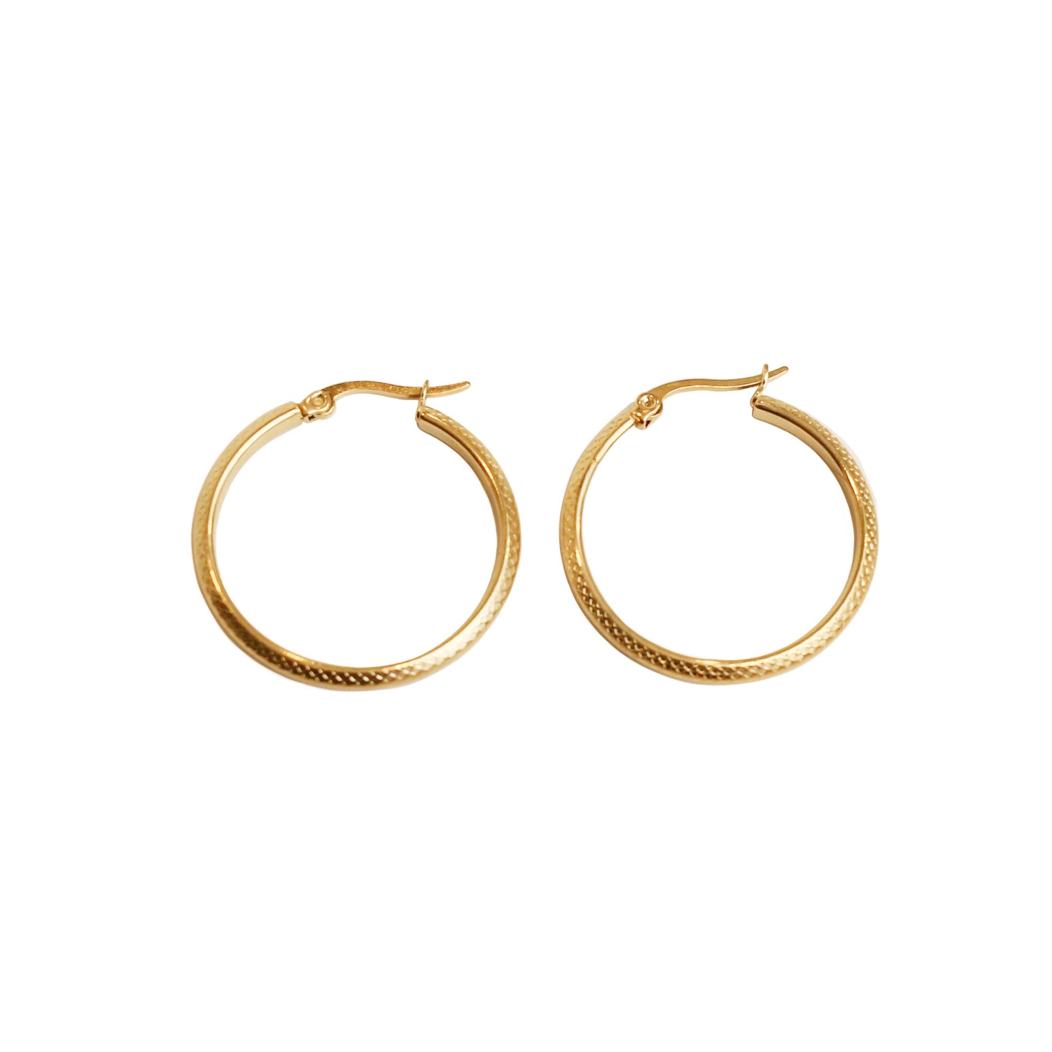Snake Texture Hoop Earrings for Women - Trendy Stainless Steel Chunky Hoops - Boho Chic Jewelry for Parties, Date Night & Everyday Wear