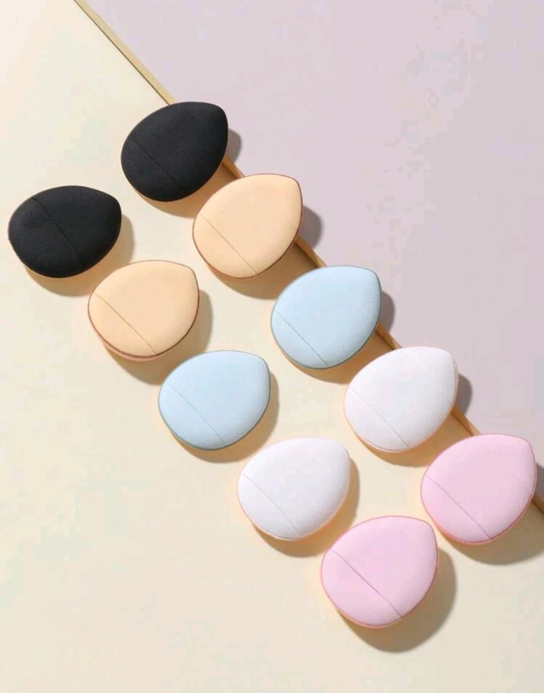 Rubyface Mini Finger Powder Puffs - Soft Cosmetic Beauty Blender Sponges for Foundation, BB Cushion, Cream & Concealer (Multicolor, 4 Pack) | Ideal for Travel, Touch-ups & Flawless Makeup Application