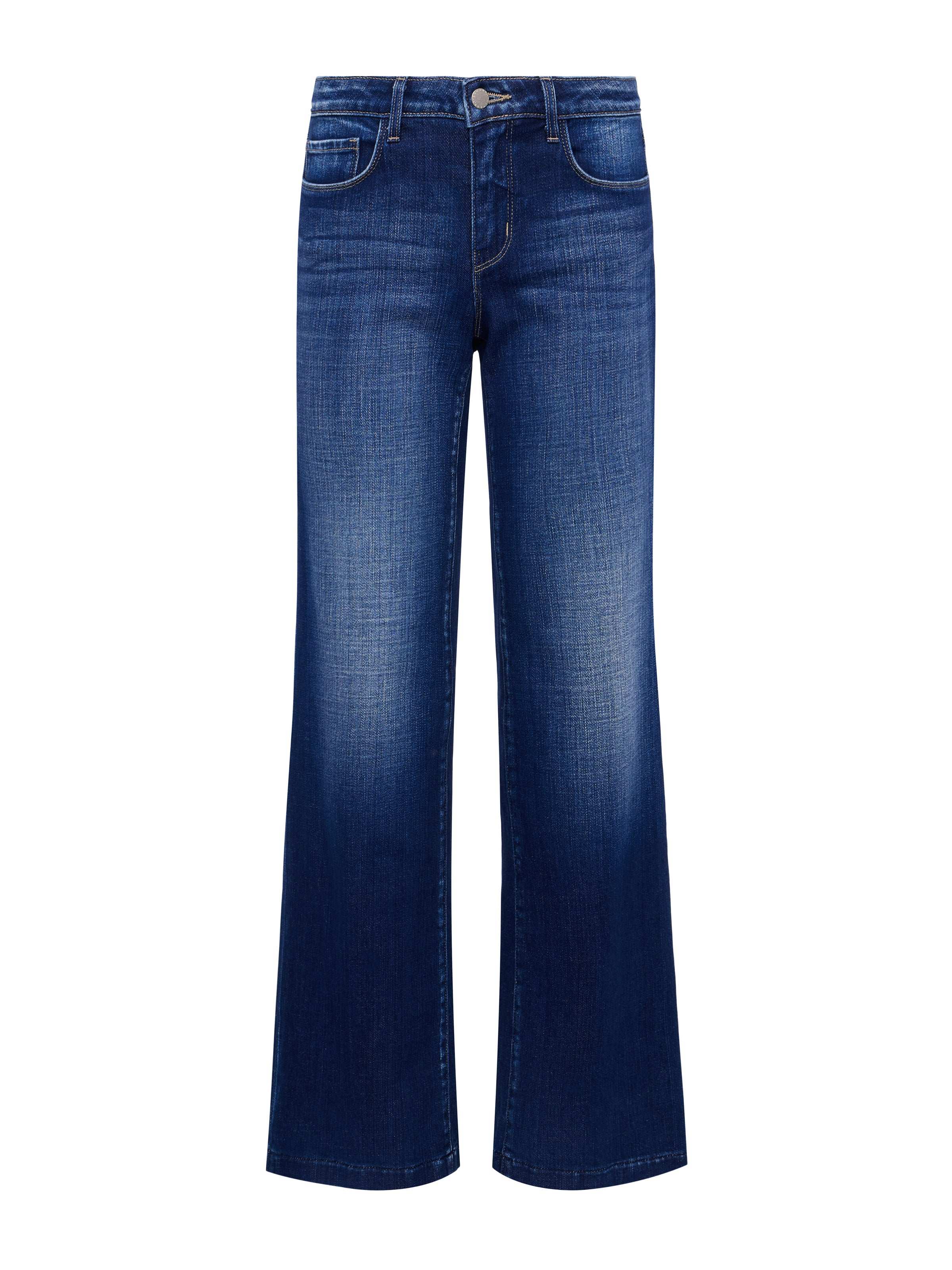 Joanne Low Rise Wide Leg Jeans for Women - Comfortable Stretch Denim Pants - Casual & Chic Style for Everyday Wear, Office, and Weekend Outings