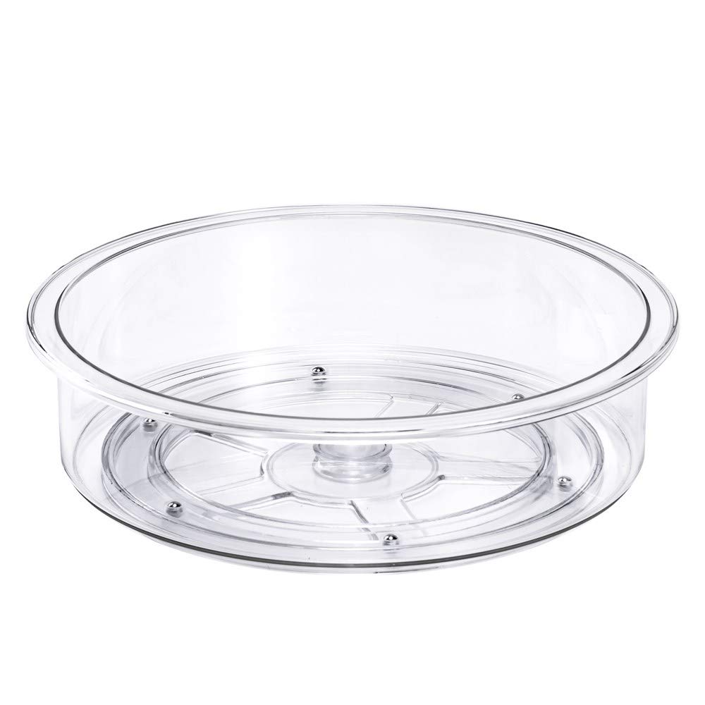 9.8 Inch Lazy Susan Turntable for Kitchen Cabinet - Spice Organizer, Pantry Storage & Under-Sink Organizer - 360 Degree Rotating Shelf for Easy Access to Spices, Condiments & Cleaning Supplies (Perfect for Small Spaces & Cluttered Cabinets)