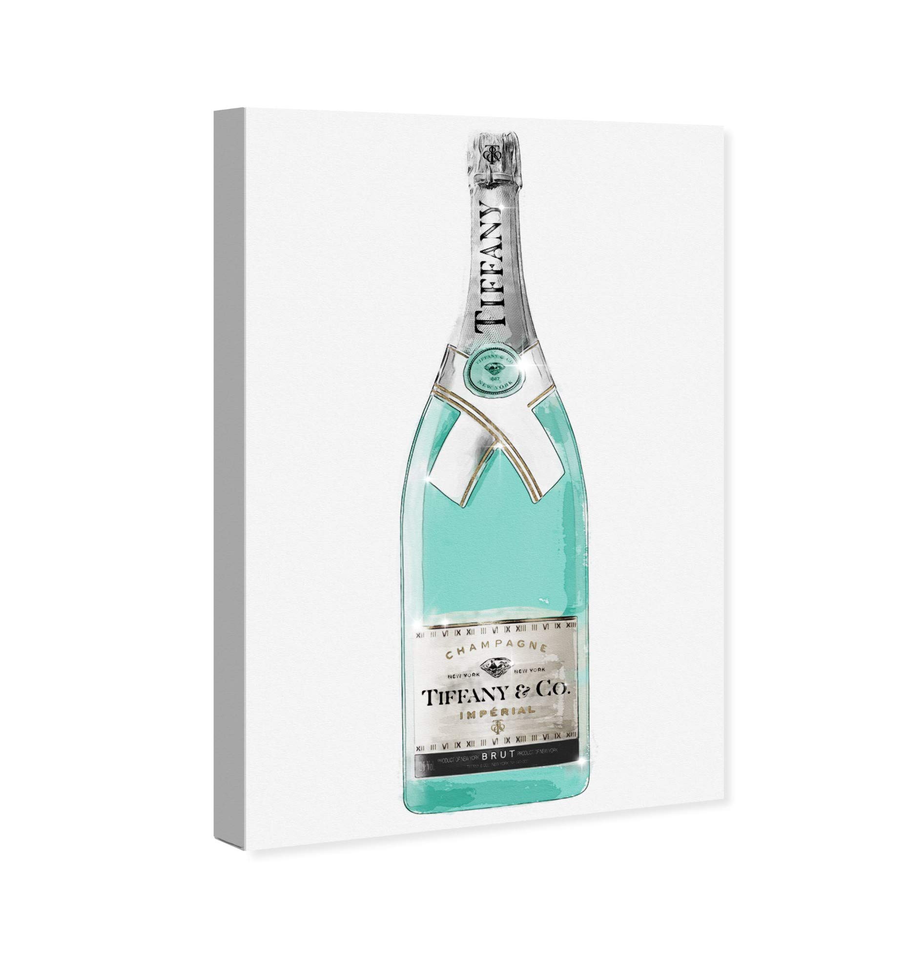 Oliver Gal Artist Co. 'Priceless Champagne' Wall Art Canvas Print - 20x30 Inches, Elegant Bar & Home Decor for Living Room, Dining Area or Wine Cellar
