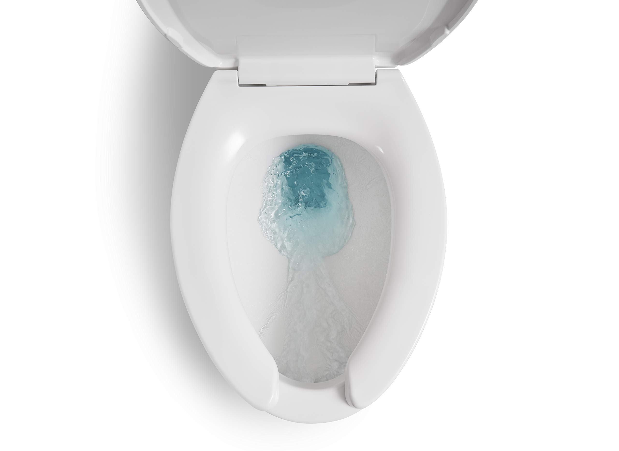 KOHLER Kingston™ Comfort Height® Two-Piece Elongated Toilet 1.28 GPF - Right-Hand Trip Lever, Antimicrobial Finish, Tank Cover Locks - Perfect for Modern Bathrooms & Water-Efficient Homes