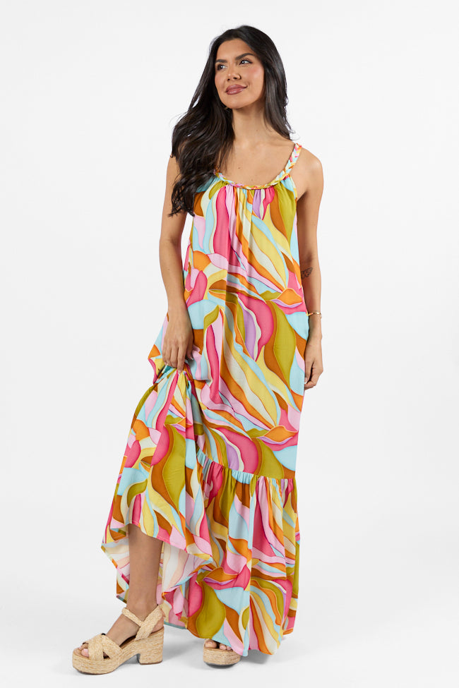Painting The Sky Multi Print Maxi Dress - Flowy Boho Summer Dress for Women | Beach Wedding, Vacation & Casual Outfit