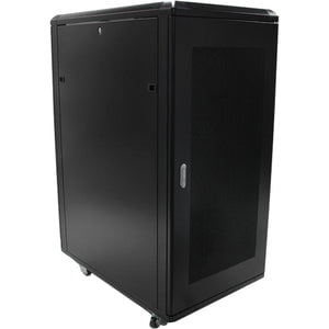 25U 36 Inch Adjustable Knock Down Server Rack Cabinet with Wheels - Perfect for Data Centers, Home Offices & IT Equipment Storage