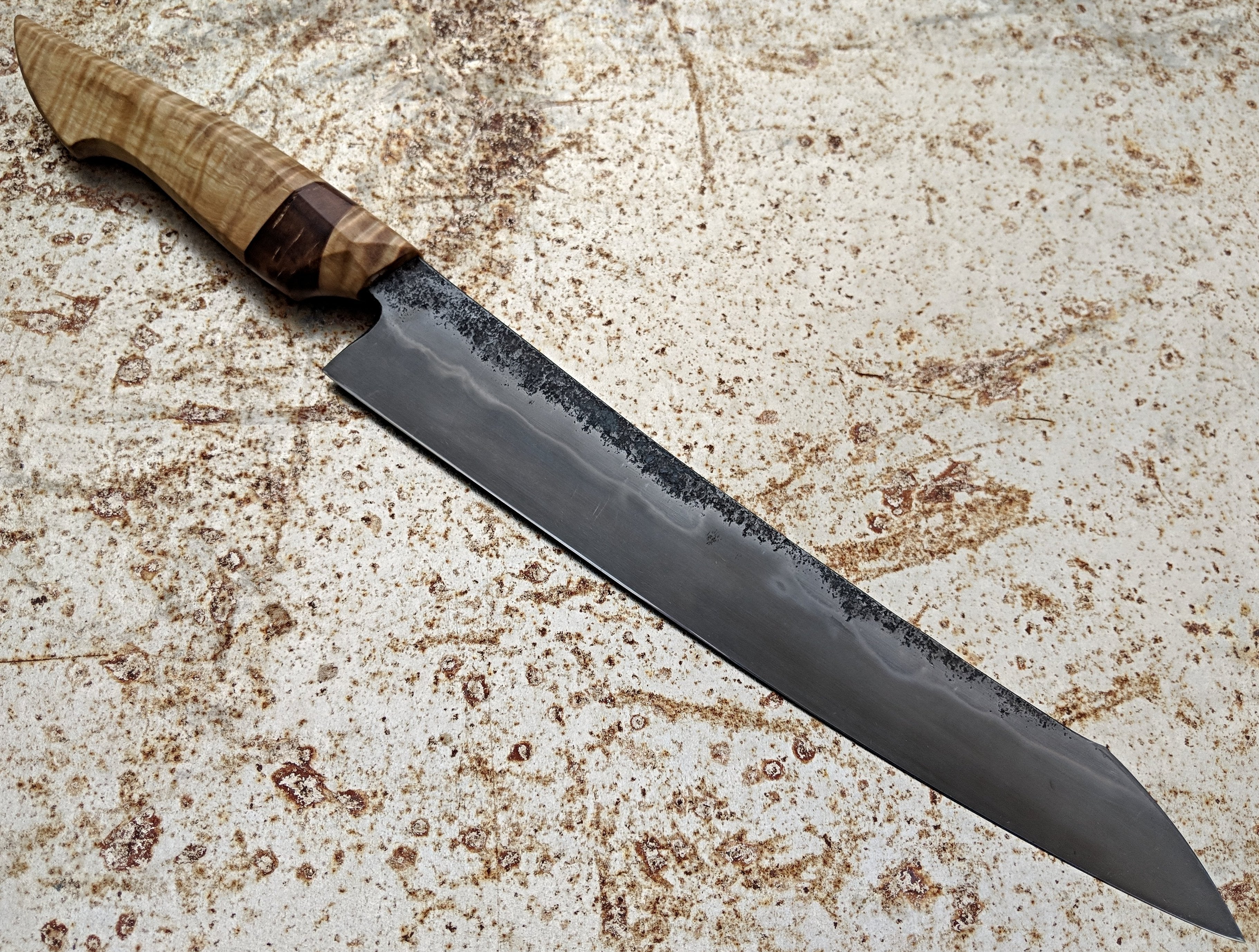 Premium Jelle Hazenberg Honyaki Sujihiki Knife 240mm - Japanese White #2 Steel Chef's Knife for Slicing Meat, Sushi & Precision Cutting - Perfect for Professional Chefs & Home Cooks
