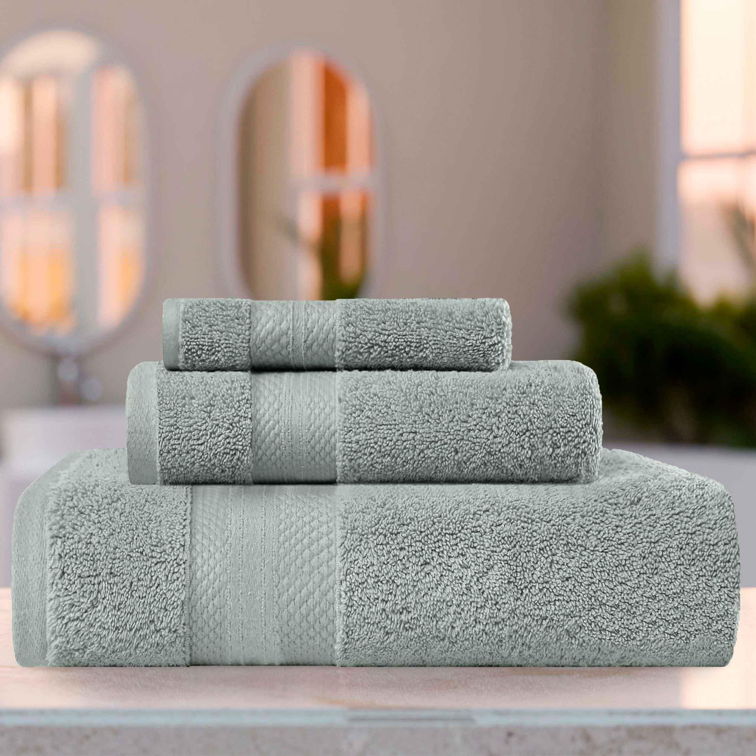 Premium Turkish Cotton 3-Piece Ultra Plush Bath Towel Set - Highly Absorbent, Soft & Luxurious for Spa, Bathroom, and Beach Use