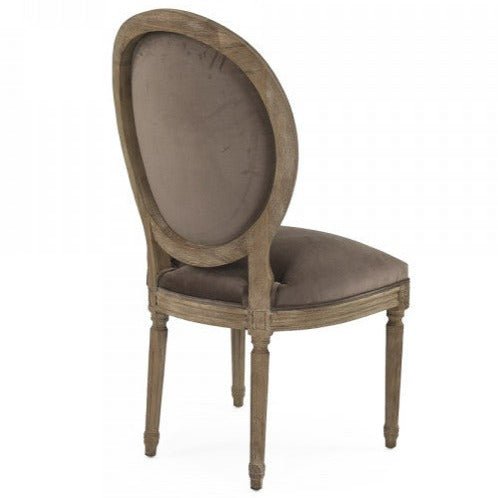 Luxury Brown Velvet Medallion Side Chair - Elegant Accent Chair for Living Room, Bedroom, or Office - Perfect for Dining, Reading, or Relaxing