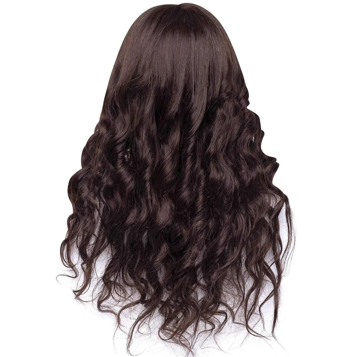 Professional Makeup & Hairstyling Training Head - Dark Brown Mannequin for Salon Practice, Cosmetology Students & Beauty Enthusiasts | Perfect for Makeup Application, Hair Cutting, Styling & Coloring Practice