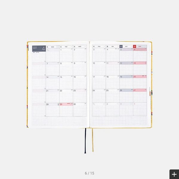 Hobonichi Techo 2025 Planner - Bow & Tie Sushi HON Design, A5 Size, Daily Journal, January Start, Monday Start, English Edition | Perfect for Work, School & Personal Organization
