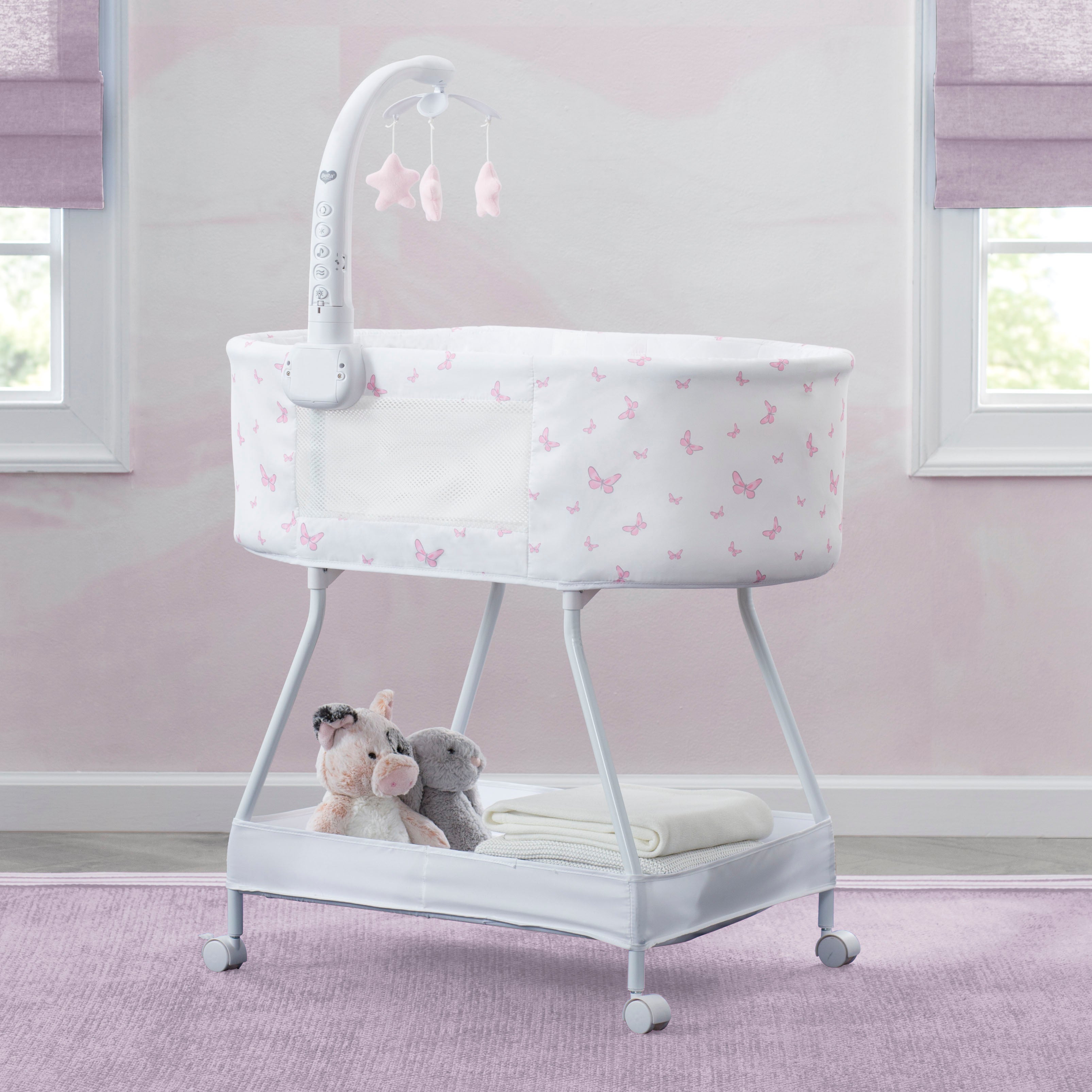 Sweet Slumber Bassinet - Portable Baby Crib with Breathable Mesh & Adjustable Height for Newborns & Infants - Perfect for Nursery, Bedroom & Travel
