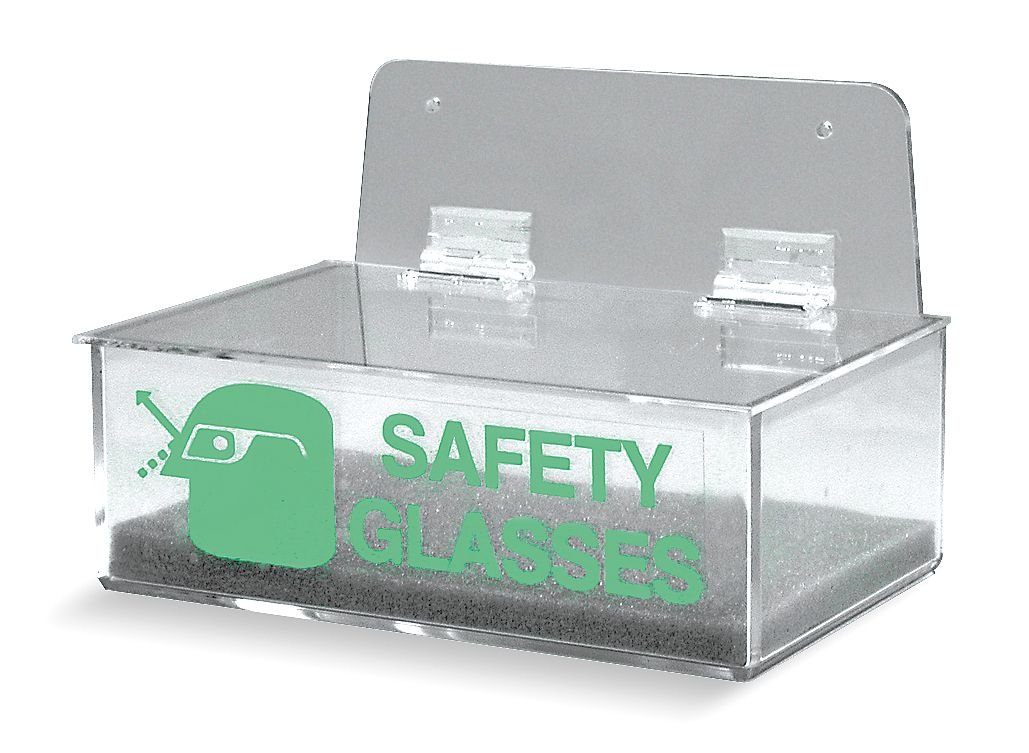 Brady 262-2011L Prinzing Safety Glass Holder with Lid - Durable Lab Equipment for Chemical Storage & Workplace Safety Organization