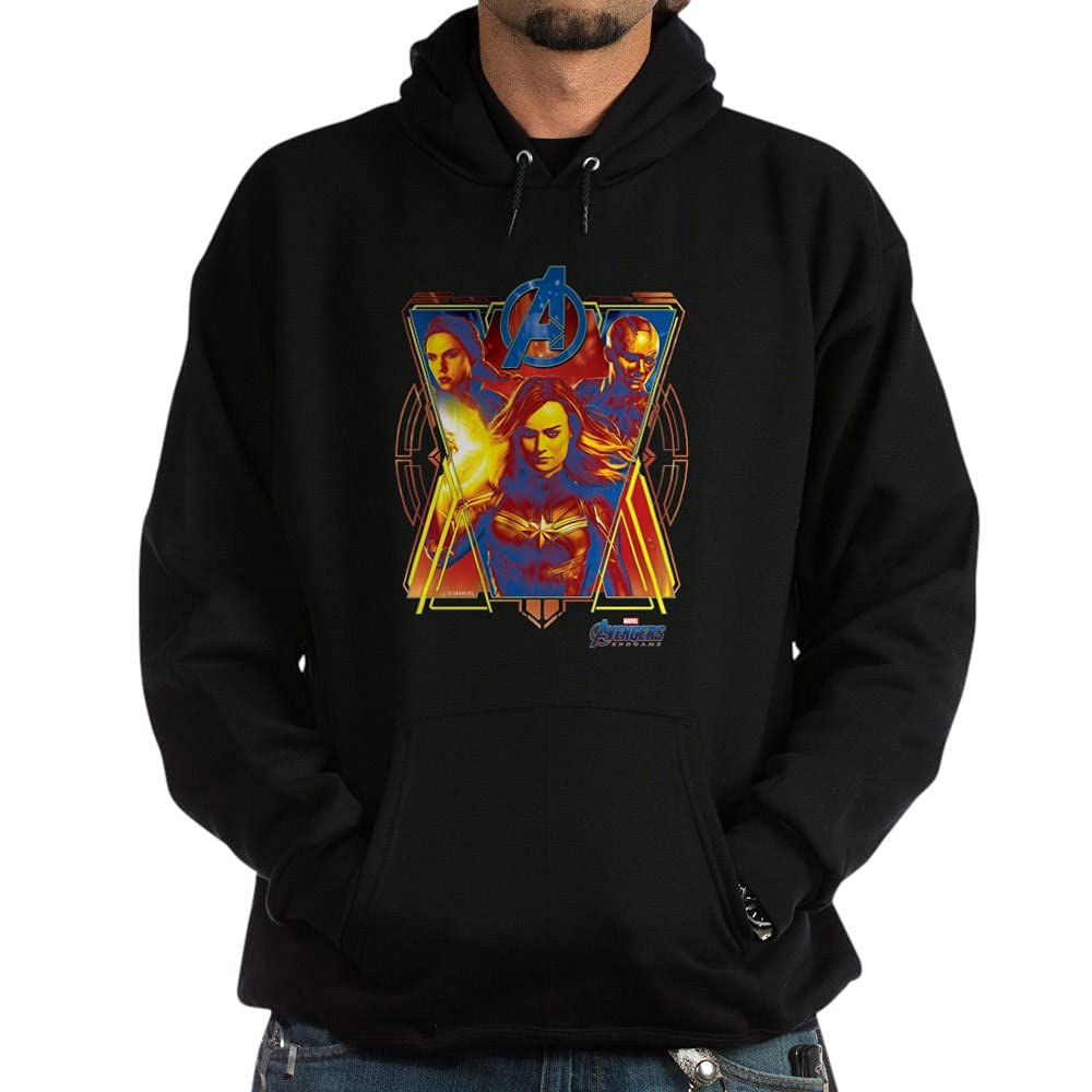 Women's Avengers Endgame Hoodie - Dark Heather Grey Pullover Sweatshirt | Marvel Superhero Apparel for Cosplay, Movie Night & Casual Wear