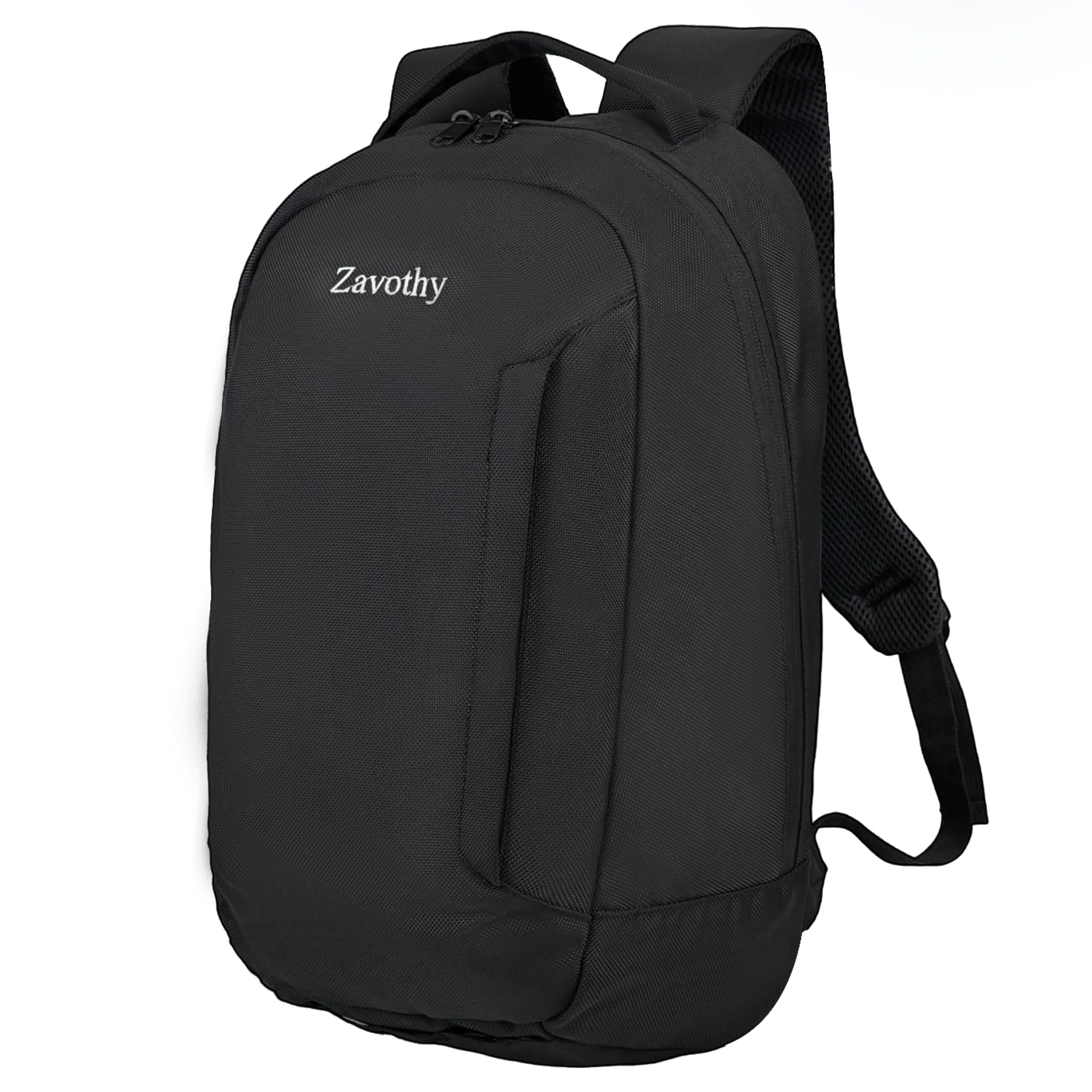 Zavothy Lightweight 15.6 Inch Laptop Backpack for School & Business - Water Resistant Casual Daypack for Women & Men (Black) - Perfect for College, Office, Travel & Daily Commute