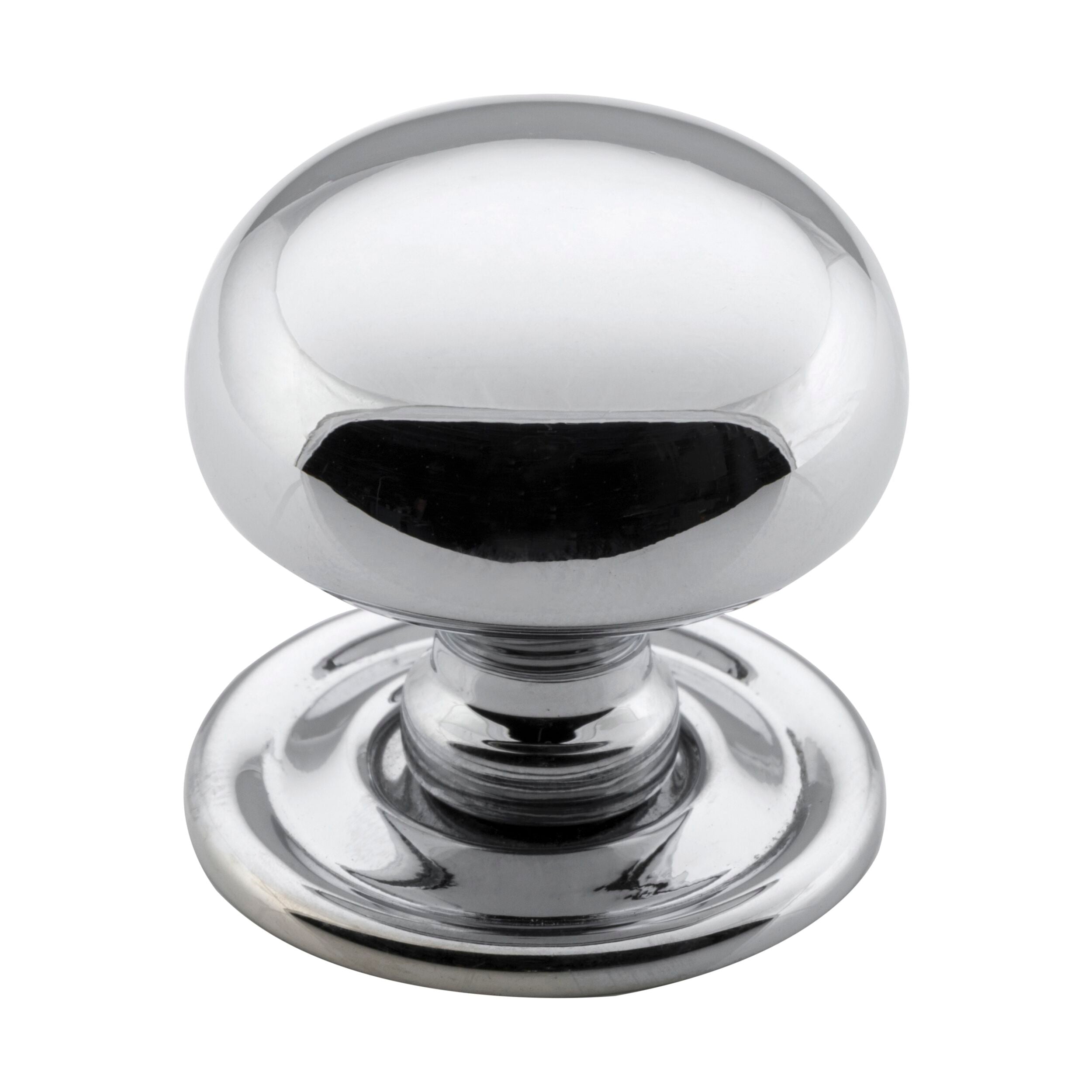 3660 Brass Chrome Plated Cabinet Knobs - 32mm Diameter x 28mm Projection - Vintage Drawer Pulls for Kitchen Cabinets, Dressers & Furniture Hardware