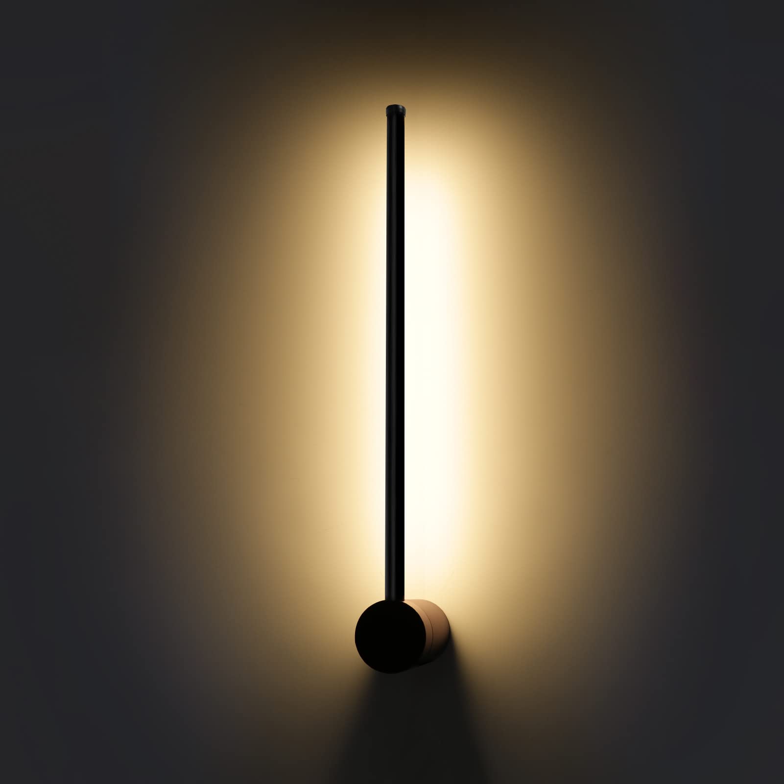 12W Modern Linear LED Wall Sconce - 360° Rotatable Cylinder Wall Light for Living Room, Bedroom, Hallway & Staircase | Energy-Efficient Home & Office Lighting Solution