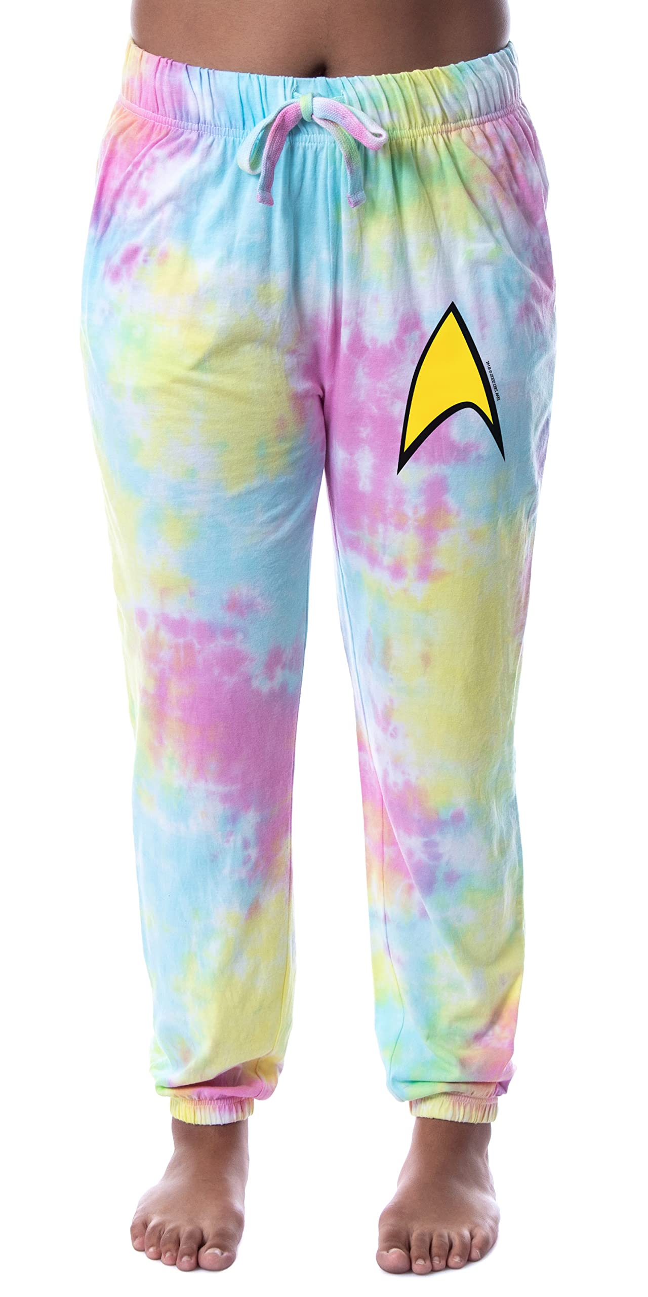 Star Trek Women's Starfleet Icon Symbol Sleep Jogger Pajama Pants - Comfy Lounge Pants for Sci-Fi Fans, Sleepwear & Relaxing at Home