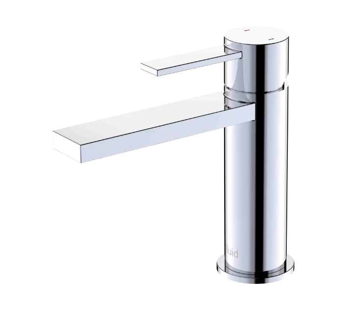 Fluid Citi Single Lever Chrome Bathroom Sink Faucet - Modern Water-Saving Design for Bathroom Vanity, Powder Room & Guest Bath Installation