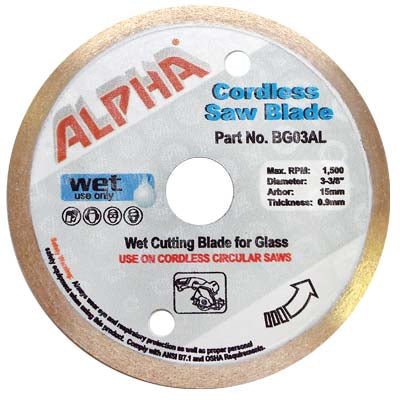 Premium Cordless Glass Cutting Saw Blade - High Precision Diamond Coated for Smooth Cuts - Perfect for DIY Projects, Home Renovation & Glass Art Crafting