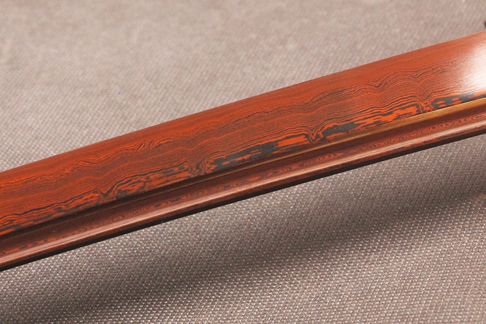 41 Inch Handmade Authentic Japanese Samurai Katana Sword - Full Tang Red Damascus Steel Blade - Collectible Weapon for Martial Arts, Cosplay & Home Decor - Perfect Gift for Men & Sword Enthusiasts