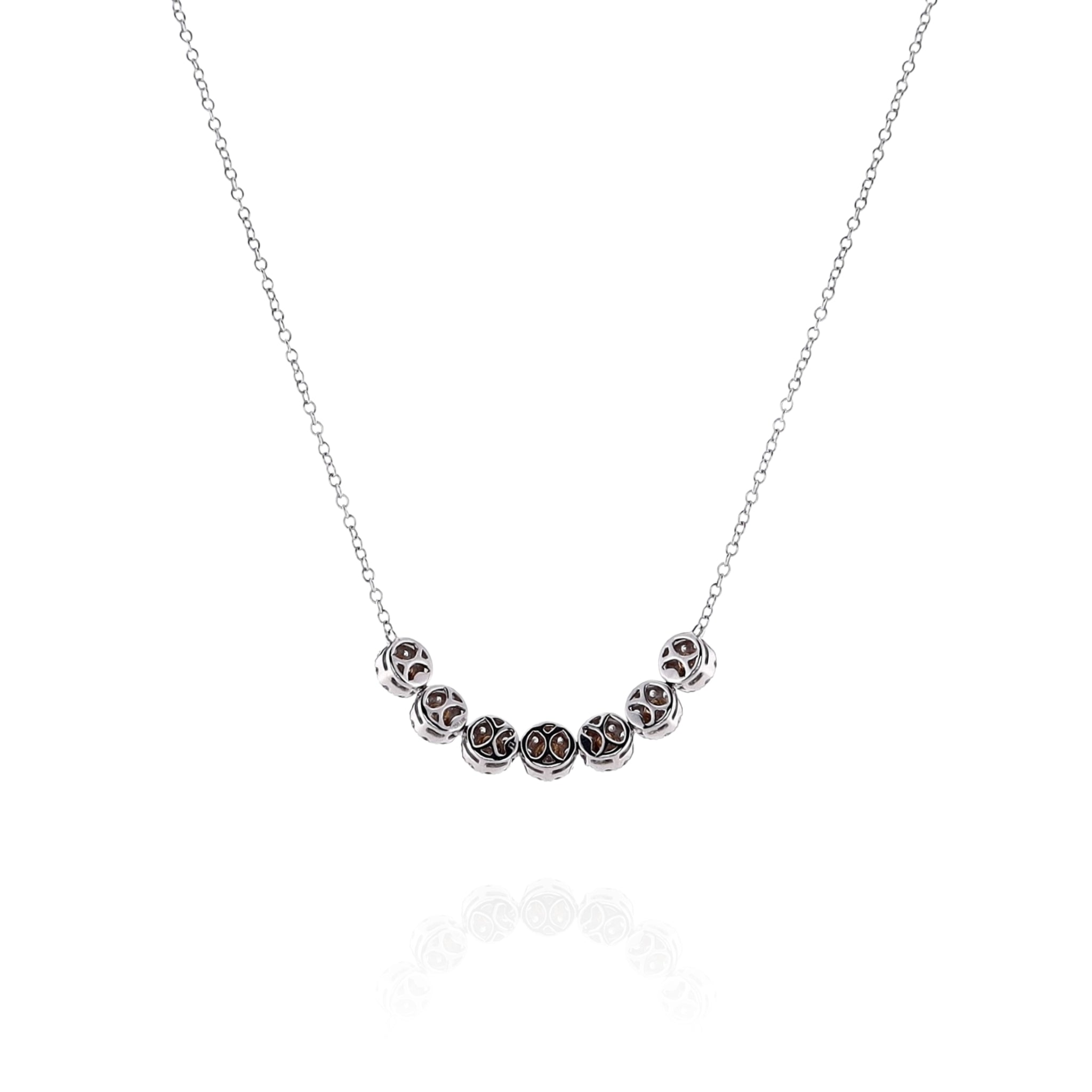 18K Two-Tone 16 Multi Halo Yellow & White Diamond Pendant Necklace - Elegant Jewelry Gift for Women, Perfect for Anniversaries, Weddings & Special Occasions