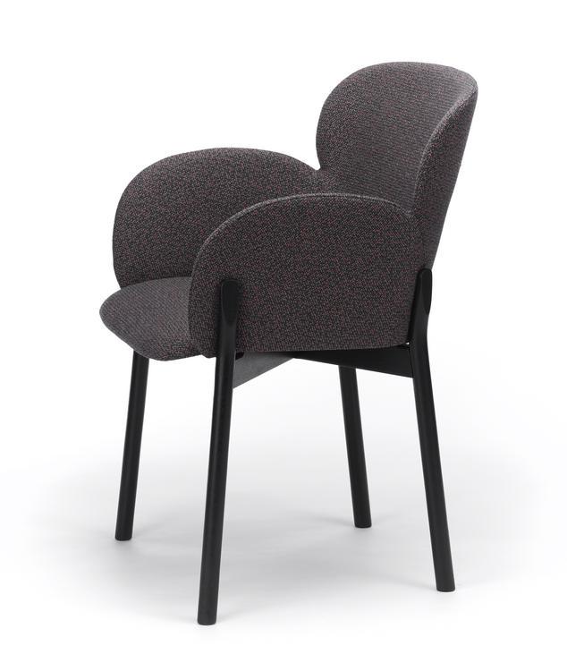 Ton Ginger Armchair - Mid-Century Modern Lounge Chair for Living Room, Office & Reading Nook | Comfortable Upholstered Accent Chair with Wooden Legs