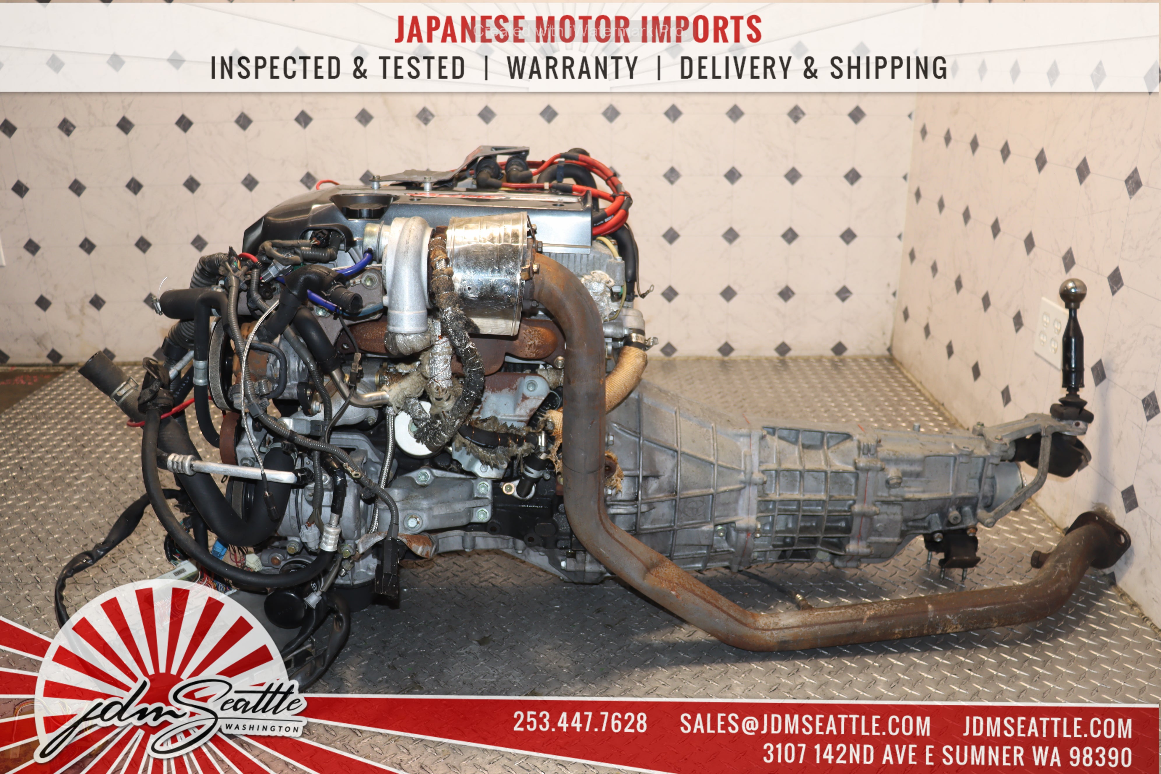 TOYOTA 3SGE BEAMS DUAL VVTI Turbo Engine with 6-Speed Manual Transmission for JDM Altezza SXE10 & IS300 - High Performance Upgrade for Racing & Street Tuning