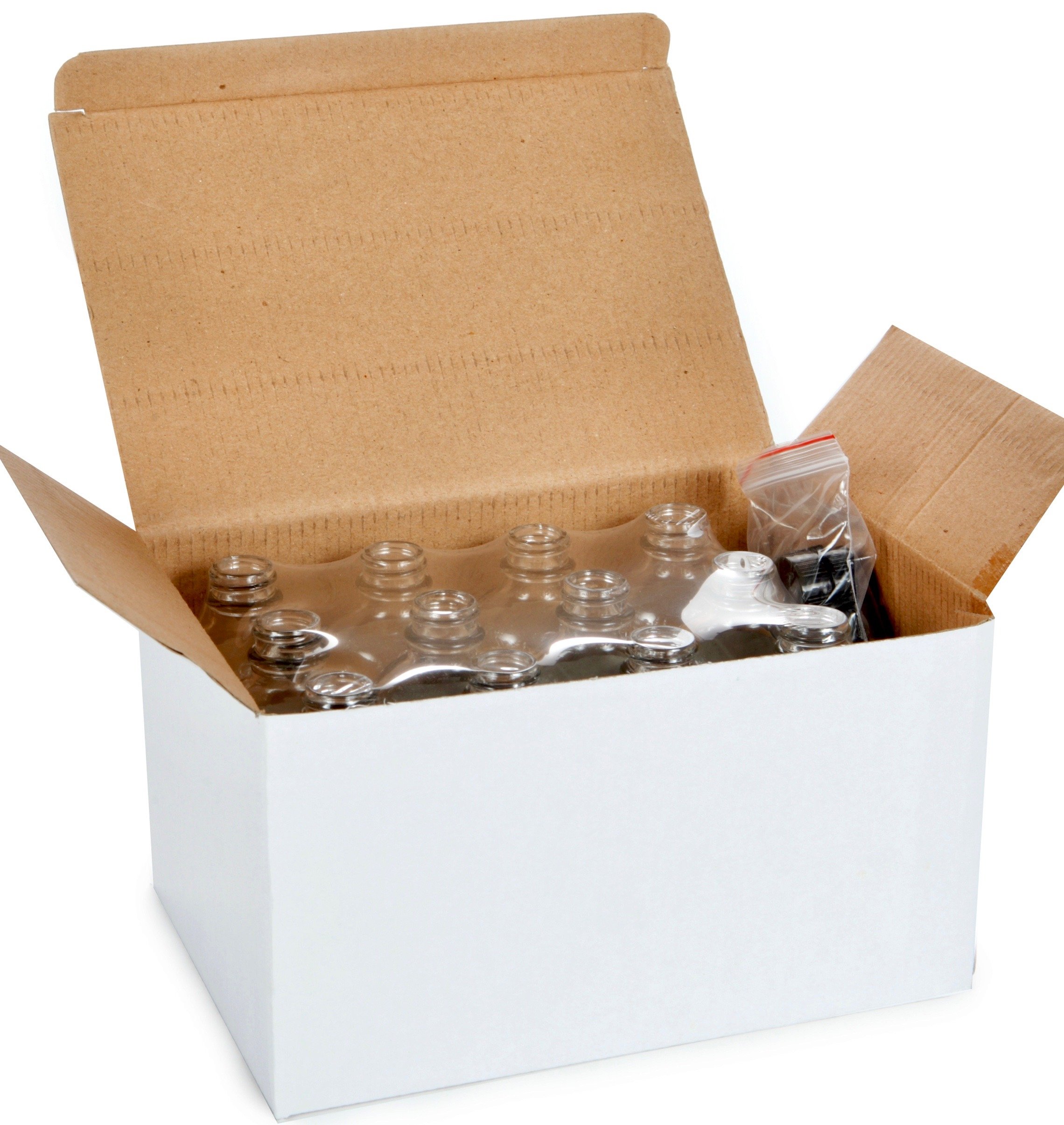 Vivaplex 12-Pack 4 oz Clear Glass Bottles with Lids - Perfect for Essential Oils, Spices, DIY Beauty & Craft Storage