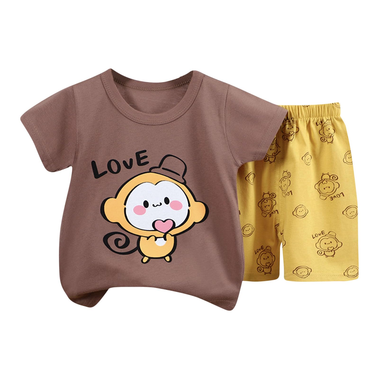 Summer Baby Clothes Set - Short Sleeve Graphic Tees & Shorts for Boys & Girls | Playtime Outfits