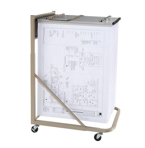 613 Mobile Blueprint Stand with Brackets - Adjustable Holder for Blueprints, Plans & Drawings - Perfect for Architects, Engineers & Contractors on Job Sites