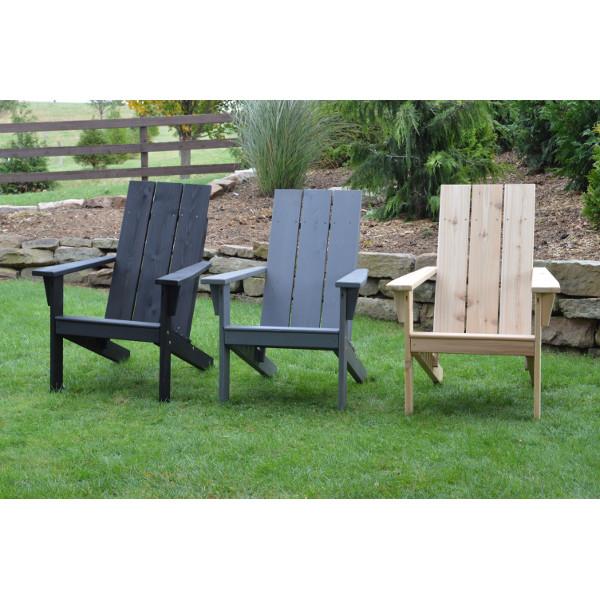Premium Western Red Cedar Modern Adirondack Chair - Weather-Resistant Outdoor Patio Furniture for Garden, Poolside & Backyard Relaxation