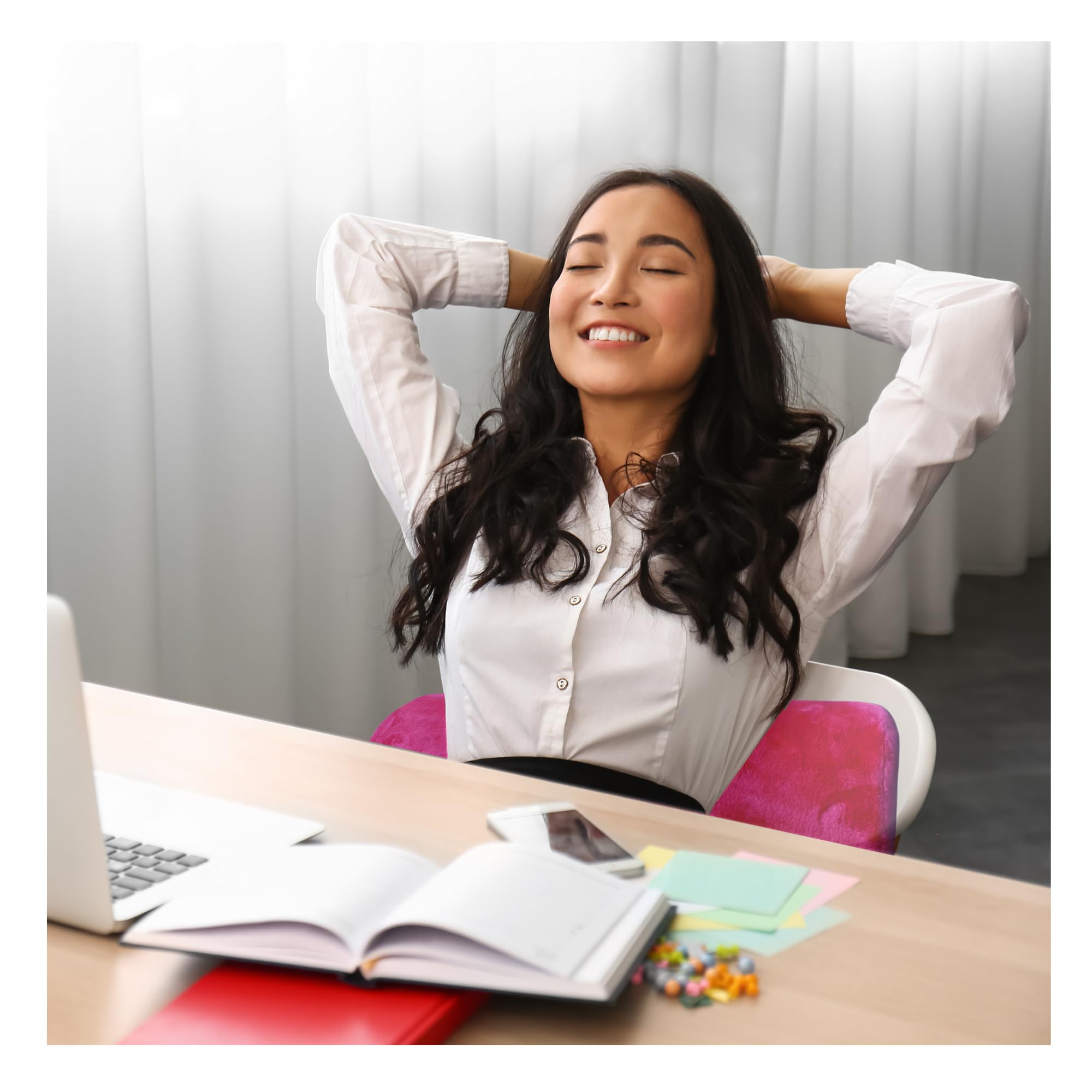 Ergonomic Lumbar Support Pillow for Office Chairs - Detachable & Breathable Lower Back Cushion - Home & Office Comfort - Perfect for Desk Work, Gaming & Long Sitting Sessions (Pink)