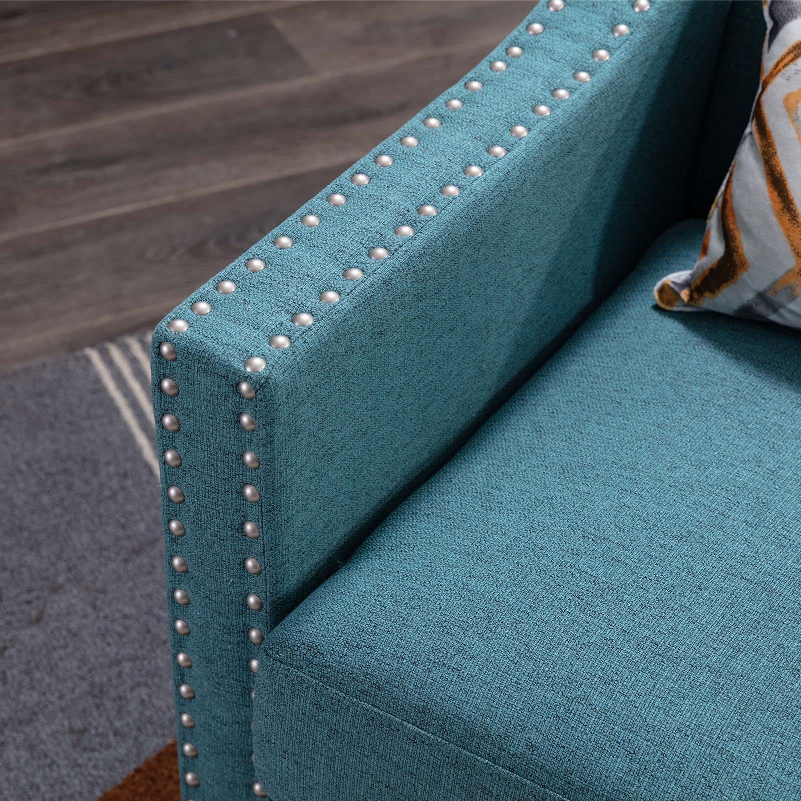Comfortable Accent Chair for Living Room & Bedroom - Wingback Armchair with Linen Upholstery - Stylish Decorative Seating for Home, Office, and Lounge Areas