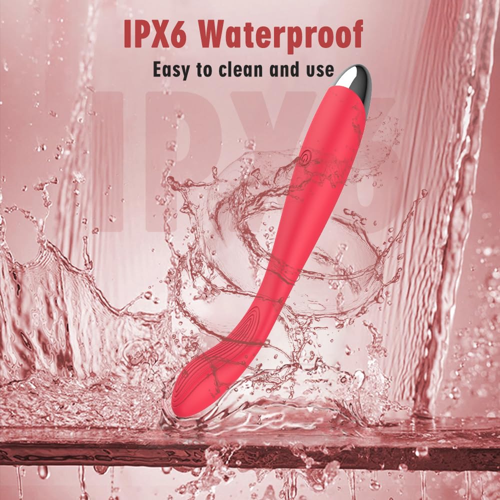 Premium Clitoral & G-Spot Vibrator for Women - 10 Powerful Vibration Modes, Waterproof, USB Rechargeable Adult Sex Toy | Perfect for Solo Play & Couples Intimacy (Red)