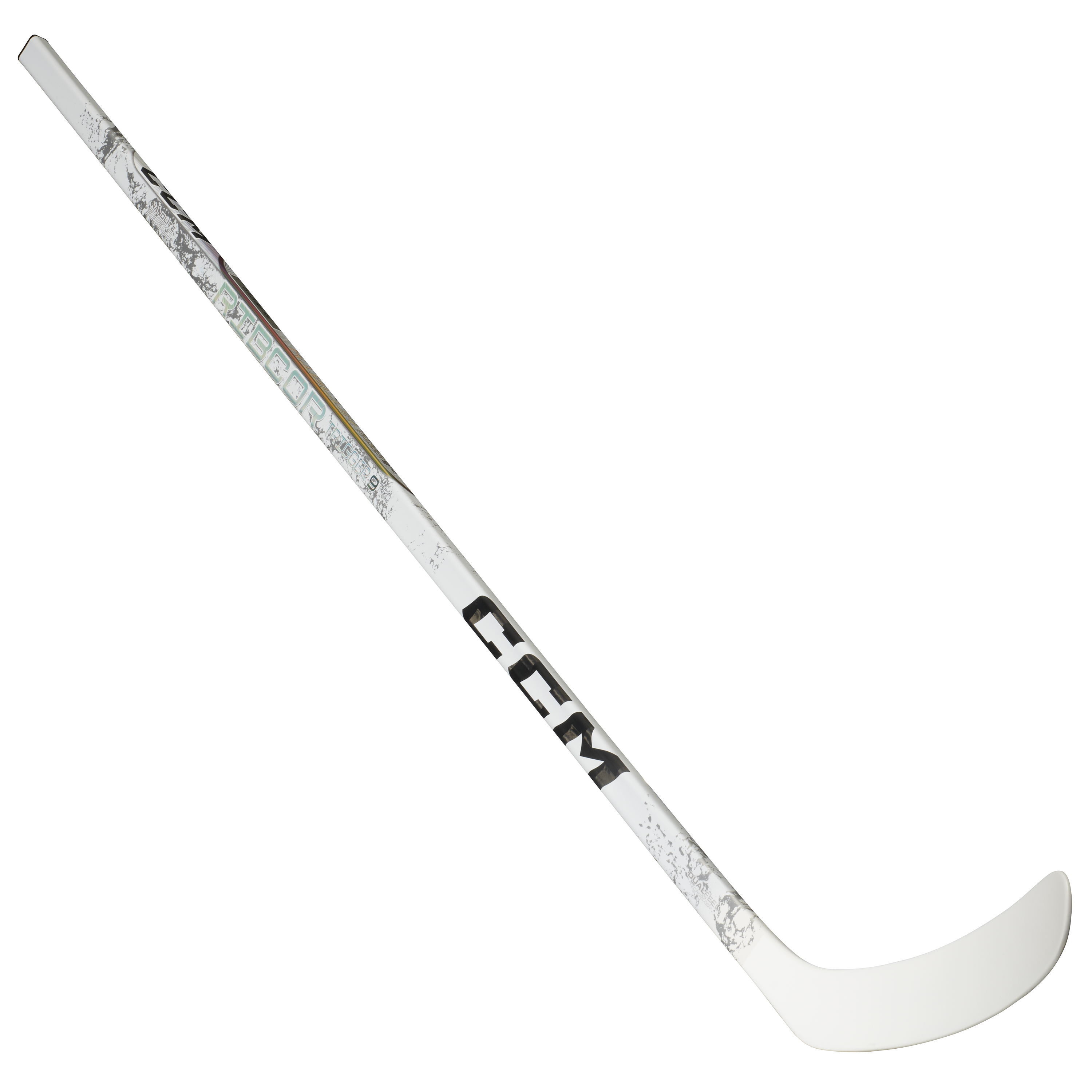 CCM Ribcor Trigger 9 Pro Senior Hockey Stick - White - Professional Ice Hockey Equipment for Adults - Perfect for Games, Training & Competitive Play