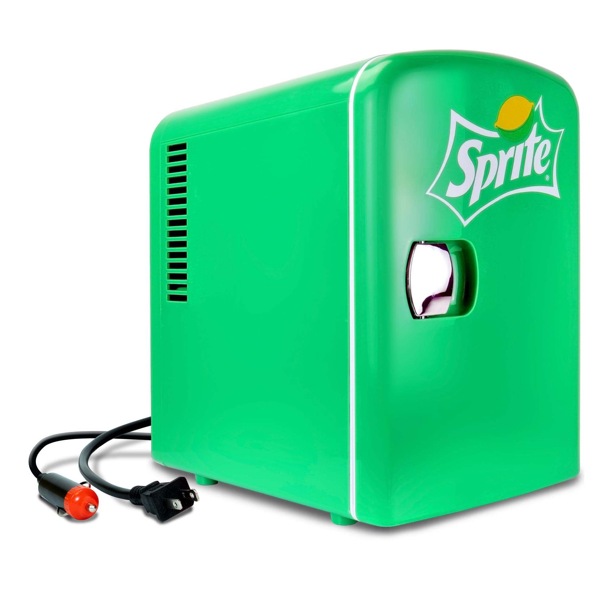 Koolatron Sprite Mini Fridge 4L - Portable Thermoelectric Cooler with Iconic Sprite Logo - Dual Power 110V AC/12V DC - Compact Green Refrigerator for Skincare, Snacks & Drinks - Perfect for Home, Office, Car & Dorm Use