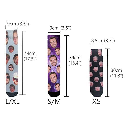 Custom Photo Socks - Personalized Funny Face Socks with Your Picture - Unique Gift for Men & Women - Perfect for Birthdays, Anniversaries & Special Occasions