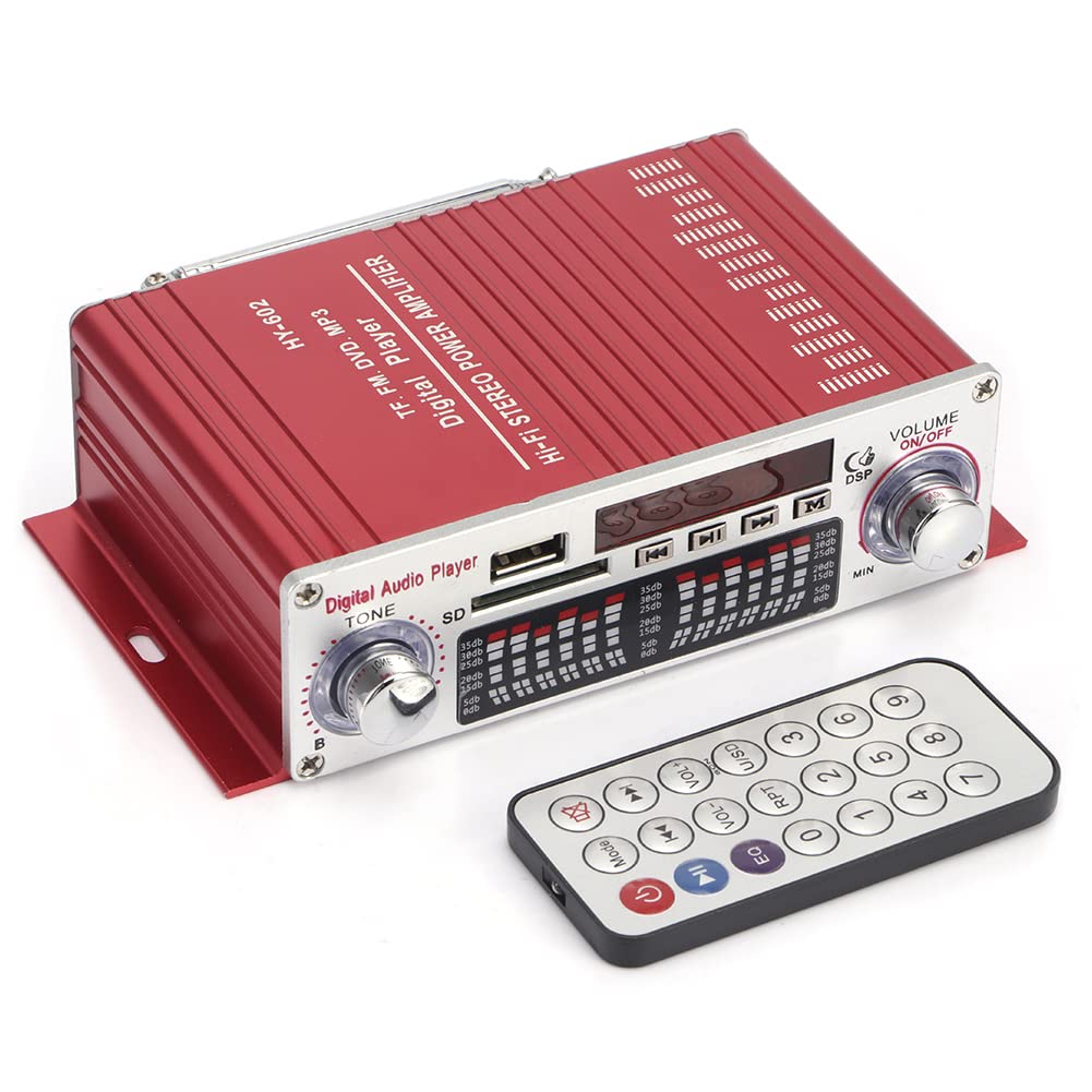 12V Mini USB Hi-Fi Audio Power Amplifier for Motorcycle & Car - Remote Control Included - Perfect for Road Trips & Commuting