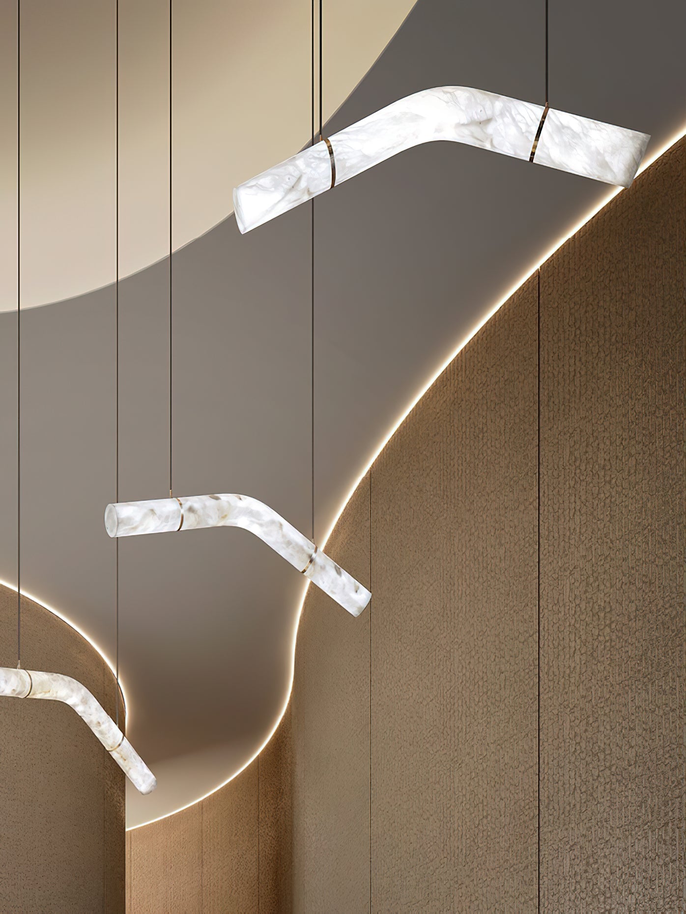 Modern Infinity Pendant Lamp - Adjustable Hanging Chandelier for Dining Room, Kitchen Island & Bedroom Lighting - Dimmable LED Ceiling Light Fixture with Unique Geometric Design