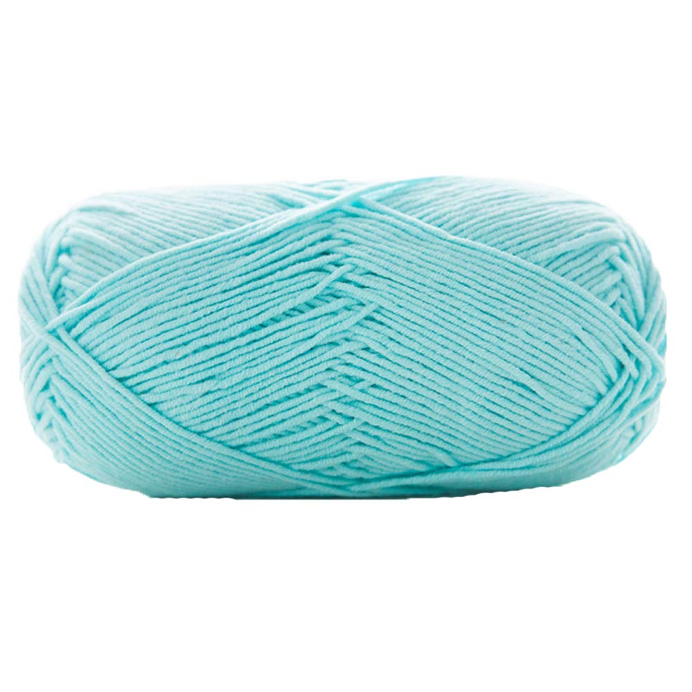 Premium Soft Cotton Wool Yarn for Knitting & Crochet - 1kg/2.2lb Skin Cyan DIY Craft Yarn - Perfect for Sweaters, Scarves, Hats & Home Decor Projects