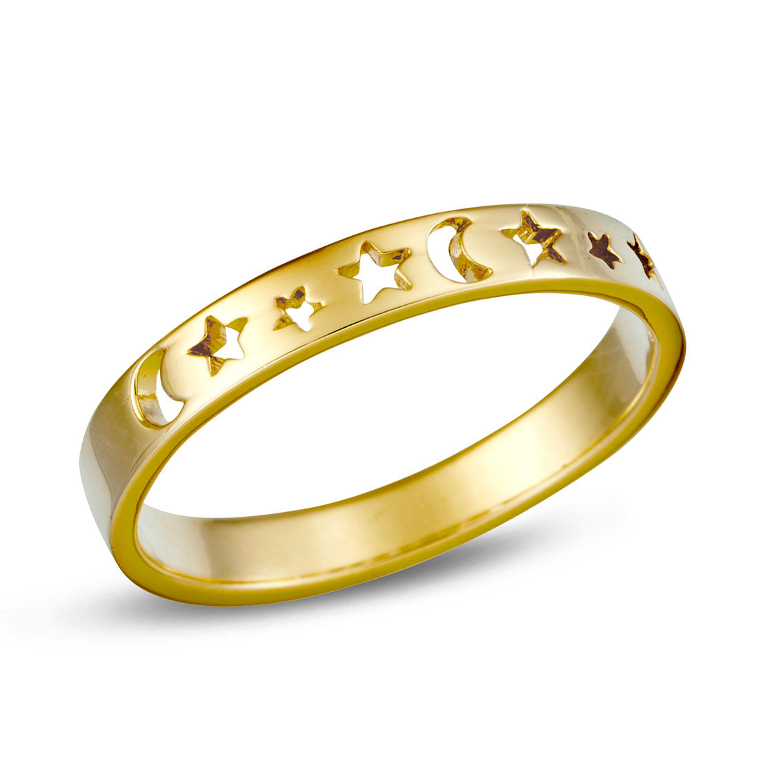 Star Phase Ring Gold - Elegant Celestial Jewelry for Women | Perfect for Gifts, Parties & Special Occasions