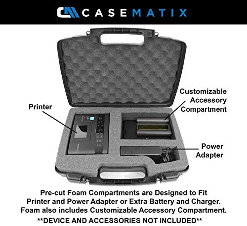 CASEMATIX Portable Printer Case for Canon Selphy CP1500 - Compatible with Photo Printer, Photo Paper & Accessories (Printer Not Included) - Perfect for Travel, Home & Office Use
