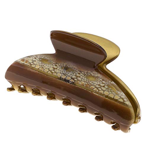 Camila Paris CP2741 French Hair Claw Clip for Women & Girls - No Spring, Strong Hold No Slip Grip Hair Accessory for Thick & Voluminous Hair - Fashionable & Durable Styling - Made in France - Perfect for Work, Parties & Everyday Use