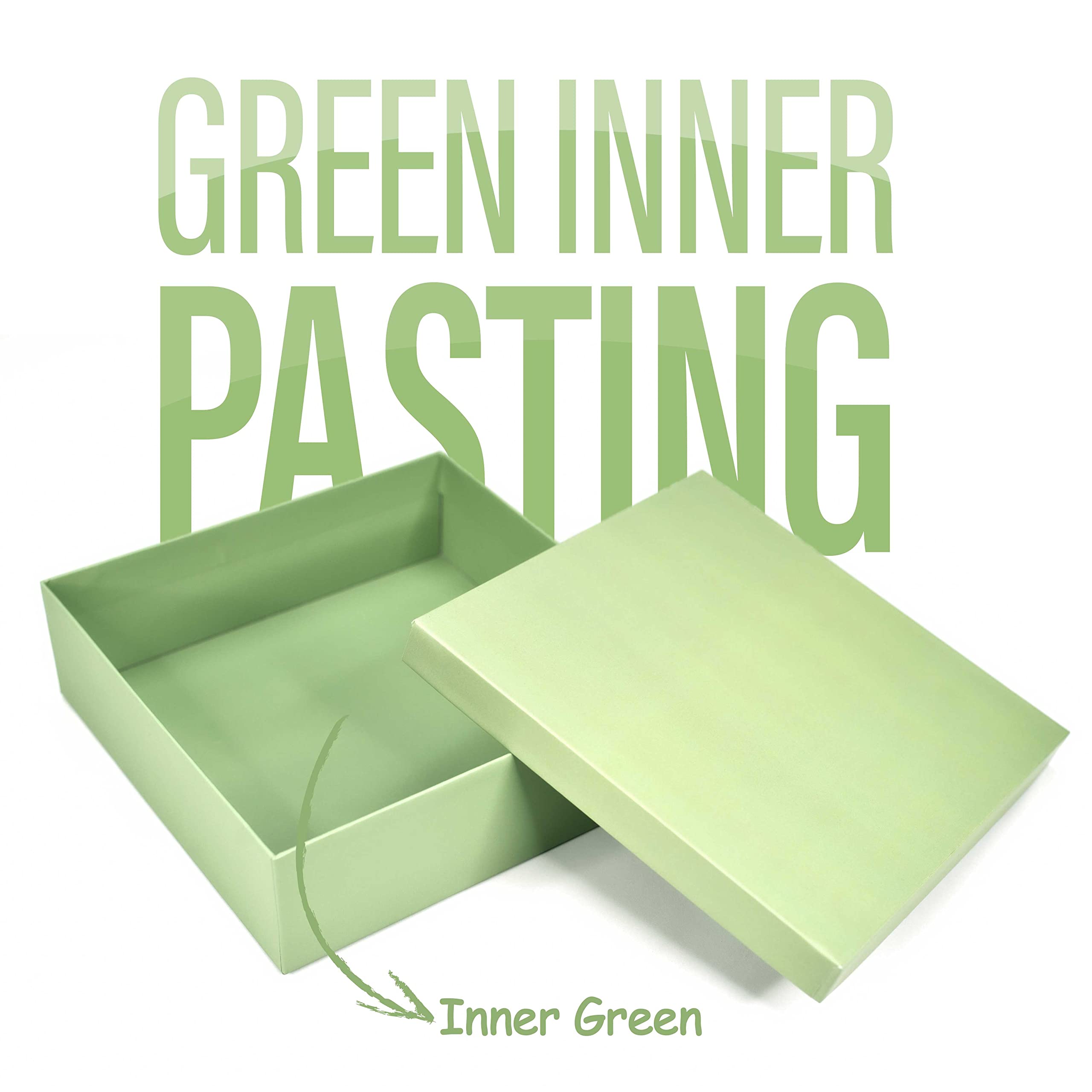 Premium Rigid Gift Boxes for Packaging - 26x26x8cm Medium Empty Cardboard Hamper Box (1 Pack, Solid Green) - Perfect for Wedding Favors, Birthday Gifts & Corporate Packaging