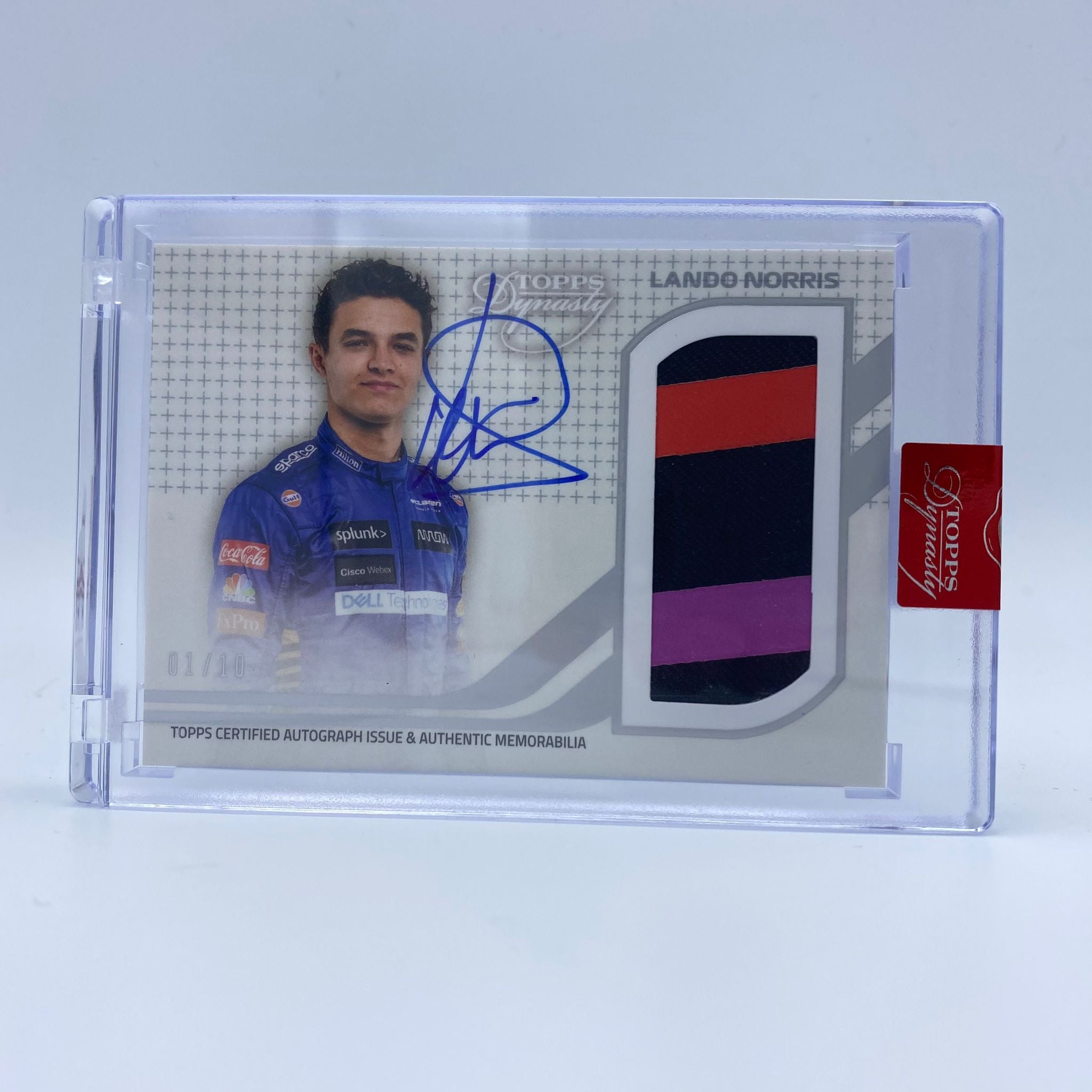 Lando Norris McLaren #4 Dynasty Autograph Patch LN - Limited Edition Racing Collectible for Fans, Memorabilia Display, and Motorsport Enthusiasts
