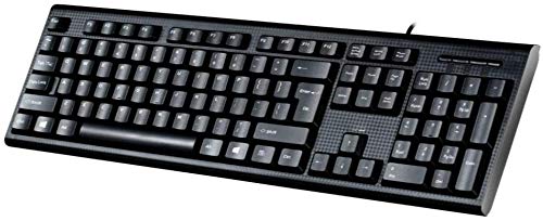 Ultra-Thin USB Wired Keyboard - Quiet Portable Computer Keyboard for Windows Laptop, PC & Notebook - Perfect for Office, Home & Gaming Use