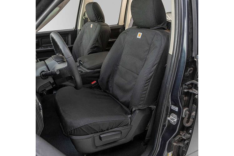 Covercraft SSC3415COBK Custom Carhartt Super Dux SeatSaver Seat Covers for 2011-2016 Ford F250 F350 F450 F550 Super Duty Trucks - Heavy-Duty Black Protection for Work & Off-Road Adventures