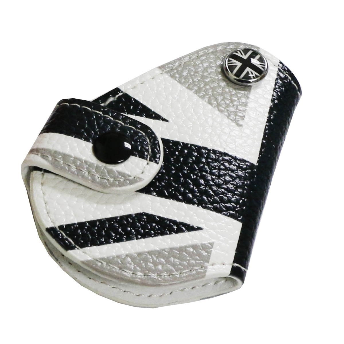 Black Union Jack UK Flag Style Key Fob Holder for 2008+ MINI Cooper - Stylish Car Keychain for British Car Enthusiasts | Perfect Gift for MINI Owners & UK Flag Lovers