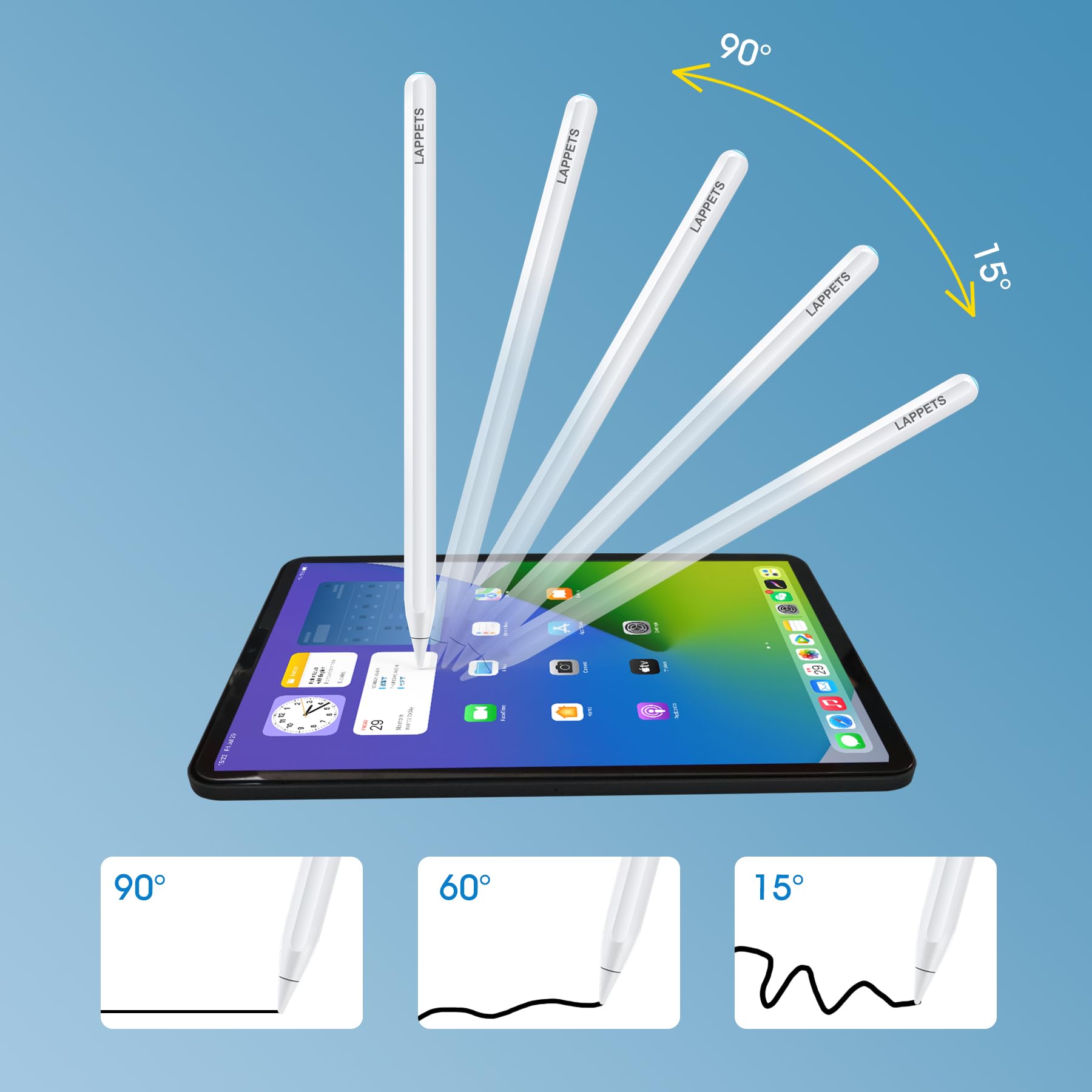 Apple Pencil 2nd Generation with Palm Rejection & Magnetic Wireless Charging - Stylus Pen for iPad Pro 11/12.9 Inch, iPad Air 4th/5th Gen, iPad Mini 6th Gen - Perfect for Drawing, Note-Taking & Professional Design